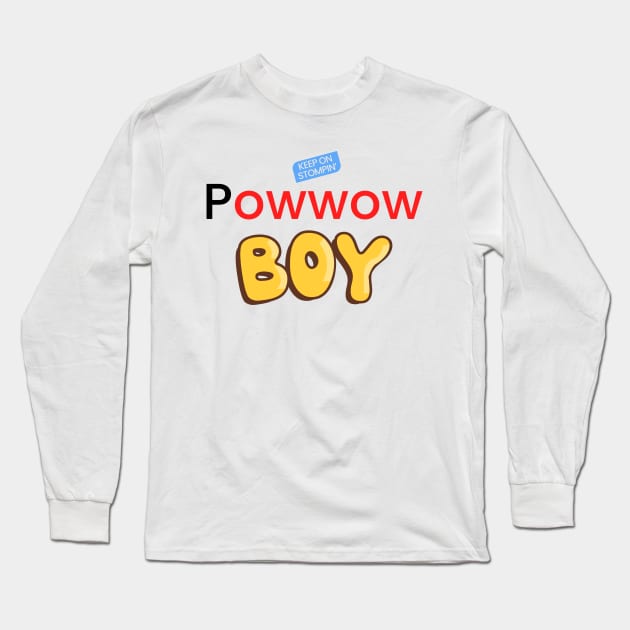 Native American Powwow Boy Funny Design Long Sleeve T-Shirt by Eyanosa